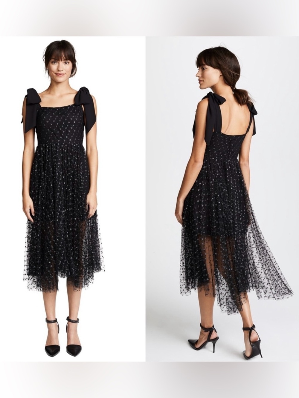 Delfi Collective NWOT SM Elinor Shoulder Tie Dress EVENT whimsygoth formal